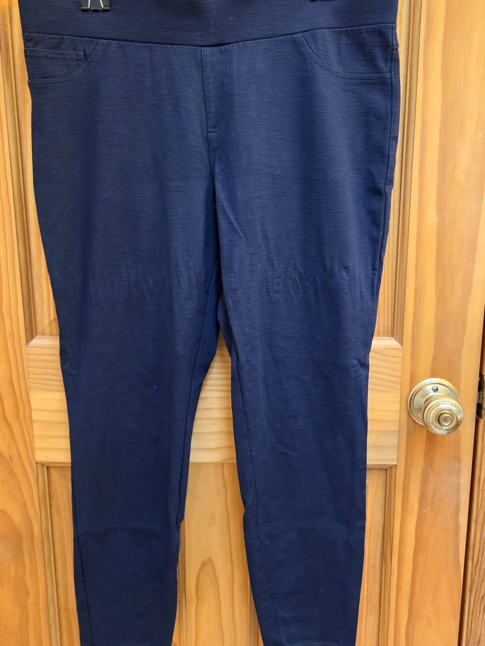 Matty M Women's Navy Skinny Pull-On Pants